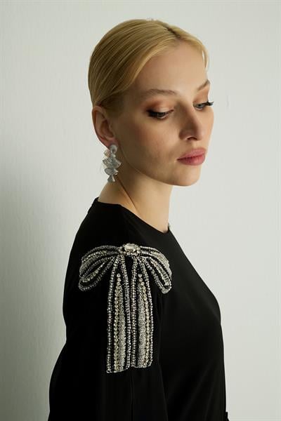 30034 DELUXE ELBISE Siyah