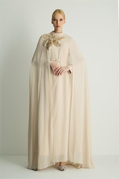 30049 PASTEL ELBISE Bej