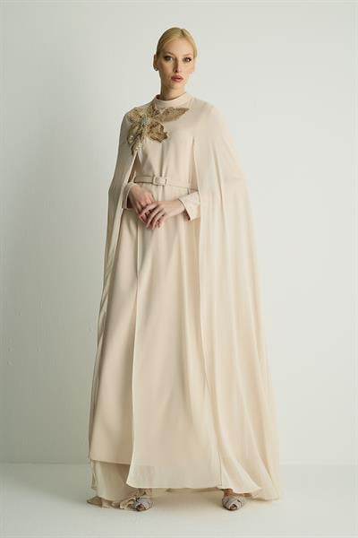 30049 PASTEL ELBISE Bej