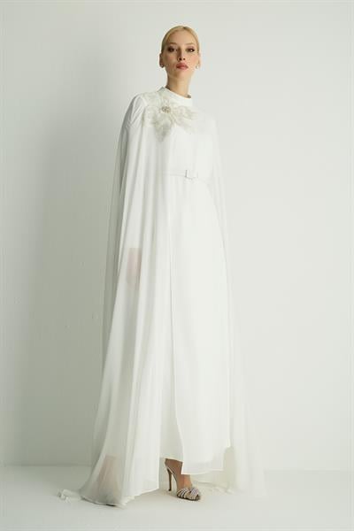 30049 PASTEL ELBISE Ekru