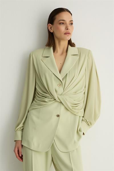 40002 NADIA CEKET Pastel Yeşil