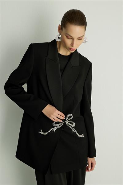 40010 RIBBON CEKET Siyah