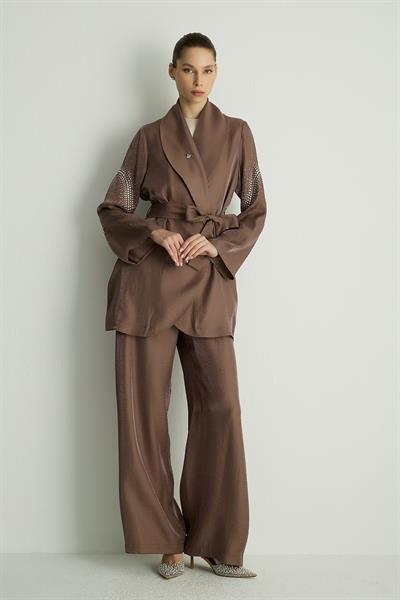 40021 SHINE KIMONO Kahve