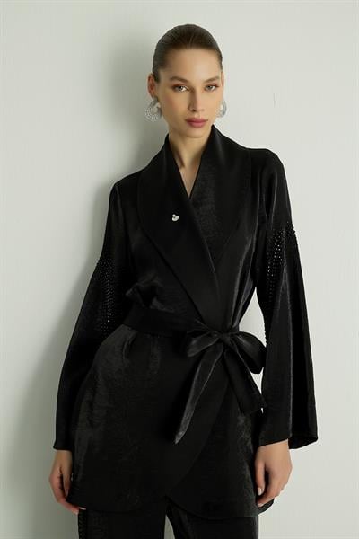 40021 SHINE KIMONO Siyah