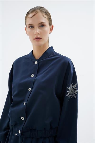 ALESSANDRA BOMBER Lacivert