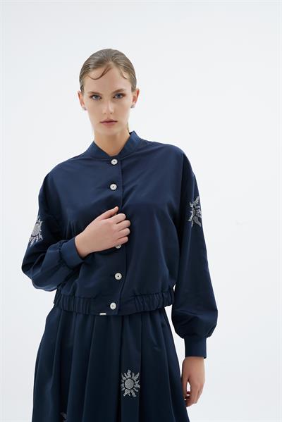 ALESSANDRA BOMBER Lacivert