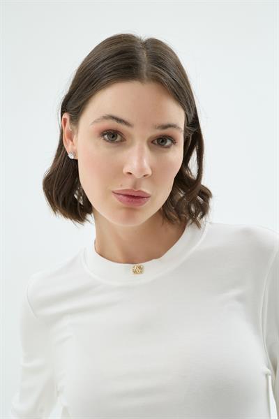 23001 CELİNA BLUZ Ekru