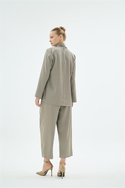 20005 CRISTALLE TAŞLI BLUZ Haki