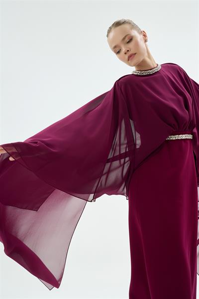 DİVİNA  ELBİSE Bordo