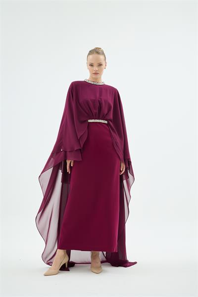 DİVİNA  ELBİSE Bordo
