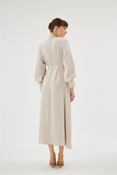 30068 ELİZA ELBİSE Bej