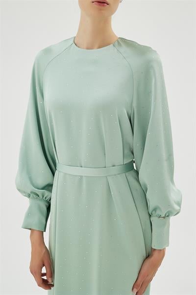 30068 ELİZA ELBİSE Çağla Yeşili