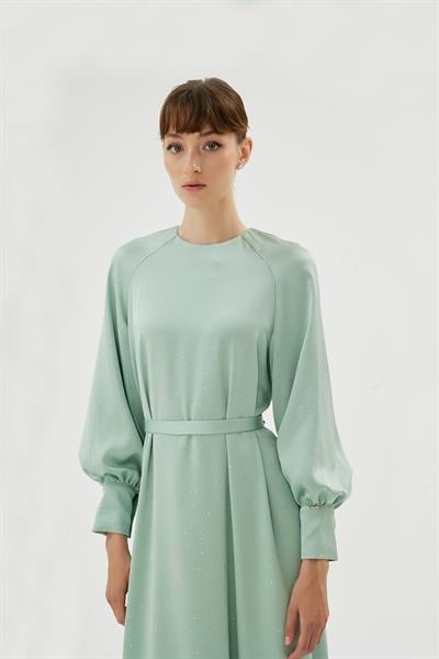 30068 ELİZA ELBİSE Çağla Yeşili