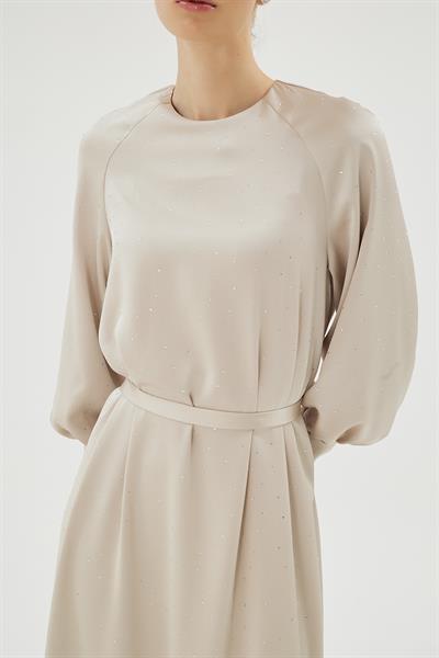 30068 ELİZA ELBİSE Bej