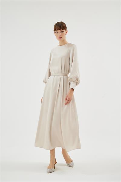 30068 ELİZA ELBİSE Bej