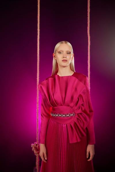 Violanda Elbise Fuşya