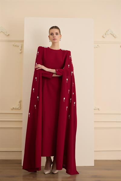 Infinity Elbise Bordo