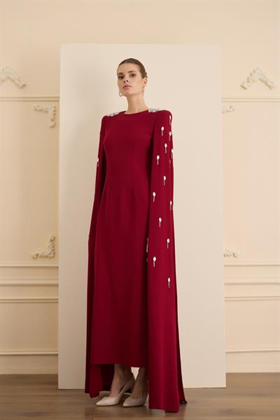 Infinity Elbise Bordo