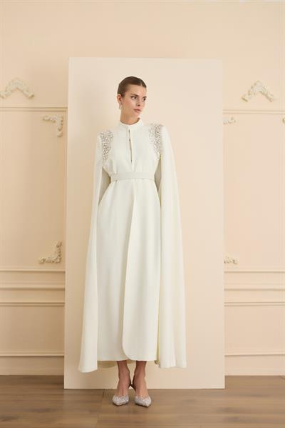 Je Parle Elbise Takım Ekru