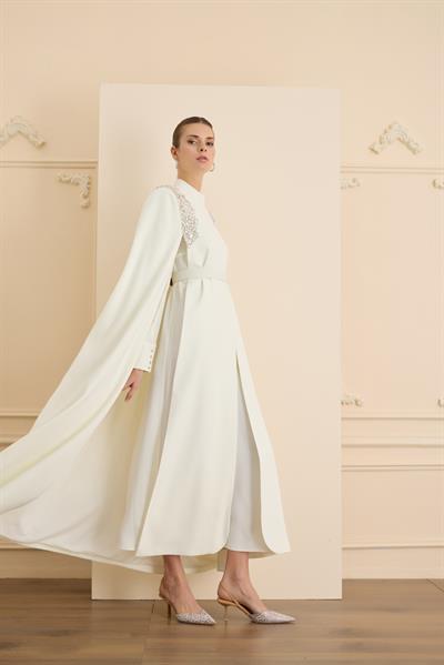 Je Parle Elbise Takım Ekru