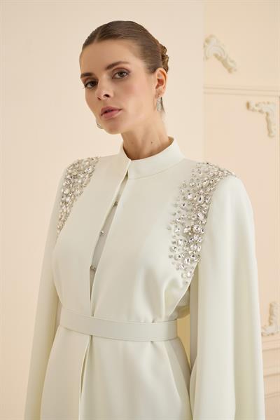 Je Parle Elbise Takım Ekru