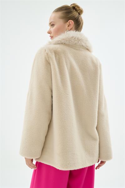 64001 KENZA KISA KÜRK Bej