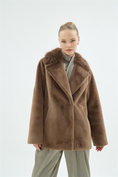 64001 KENZA KISA KÜRK Kahve