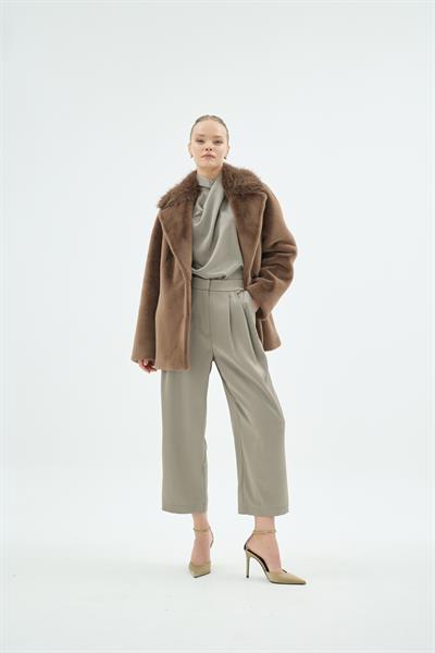 64001 KENZA KISA KÜRK Kahve