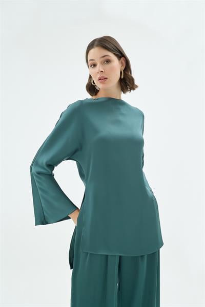 20001 LİSA BLUZ Zümrüt