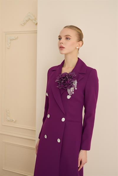 ROSE STONE DRESS Mürdüm