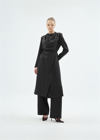 45002 NATALİ CEKET PANTOLON TAKIM Siyah