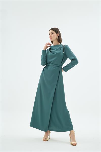 30042 NATALİ   ELBİSE Zümrüt