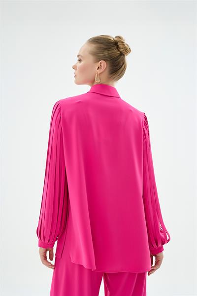 21001 NİCOLE GÖMLEK Fuşya