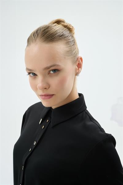 21003 NİKİ GÖMLEK Siyah