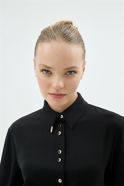 21003 NİKİ GÖMLEK Siyah