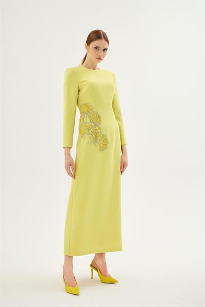 PEONY ELBİSE Mimoza