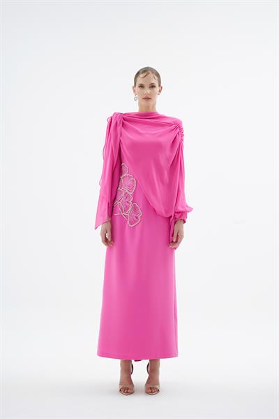 PEONY ELBİSE Pembe