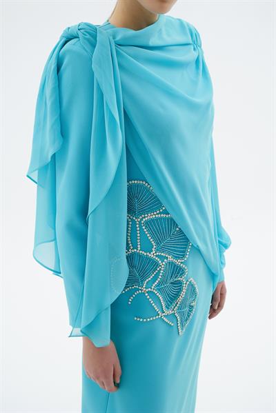 PEONY ELBİSE Turkuaz