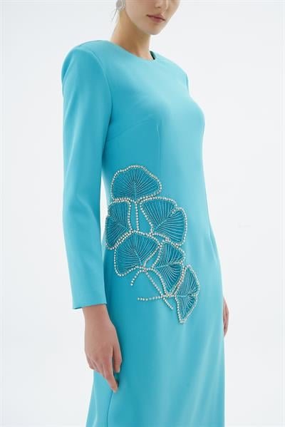 PEONY ELBİSE Turkuaz