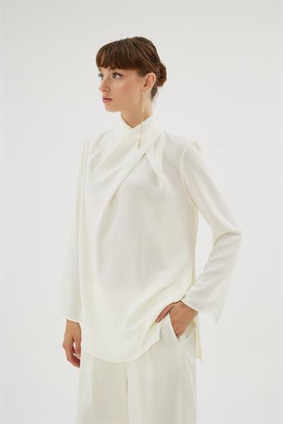 QUARTZ BLUZ Ekru