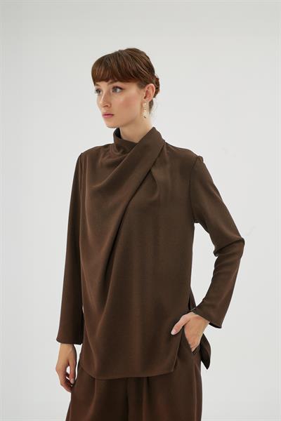 20029 QUARTZ BLUZ Kahve