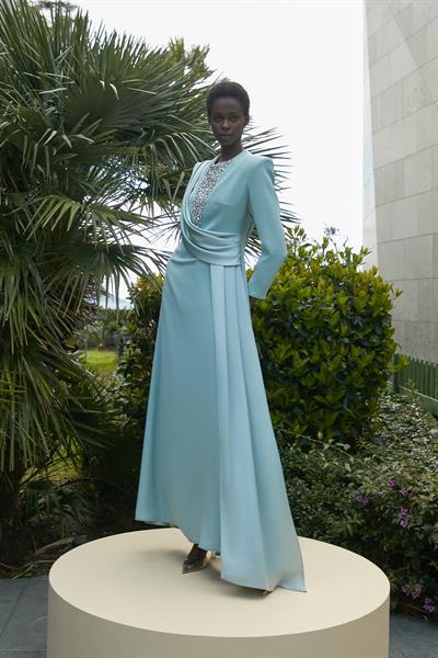 QUEEN SAPHIRE DRESS Mavi-Gri