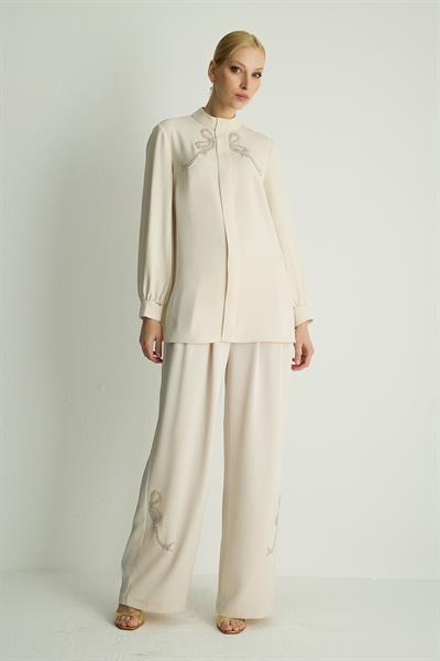 RİBBON BLOUSE Beyaz