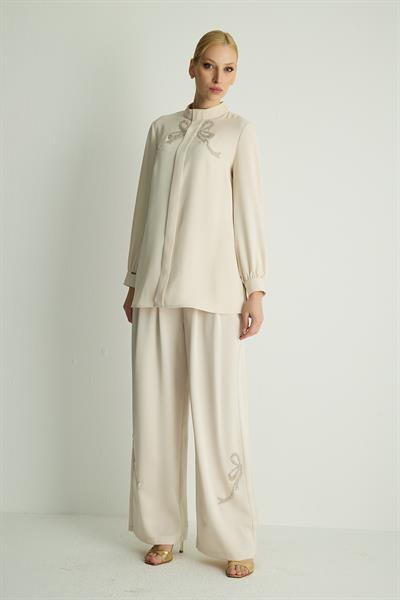 RİBBON BLOUSE Beyaz