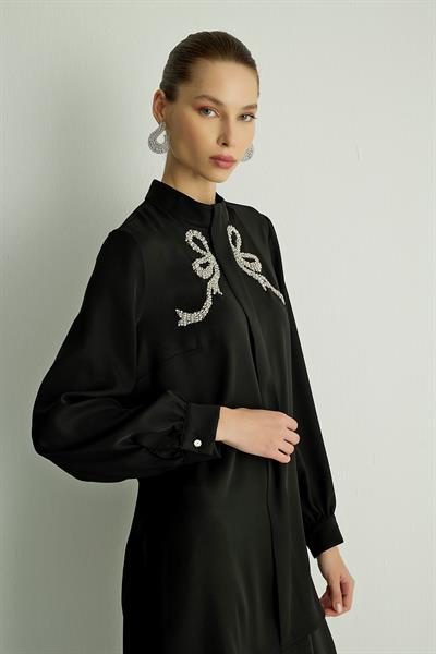 RİBBON BLOUSE Siyah