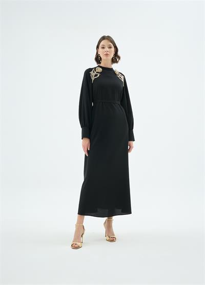 30016 ROSE ELBİSE Siyah
