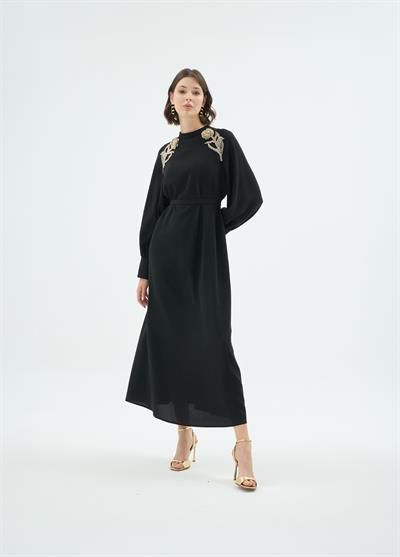 30016 ROSE ELBİSE Siyah