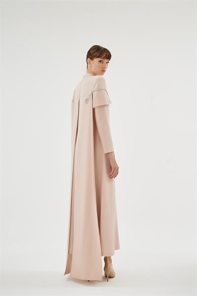 Vera Vera Lale Nakiş Desenli Şik Elbise Somon