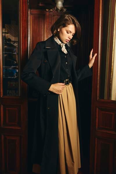 44013 VİONA TRENÇ Siyah