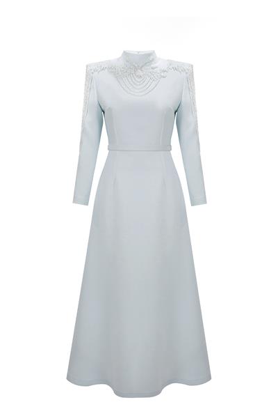 ZARINA DRESS Gök Mavisi